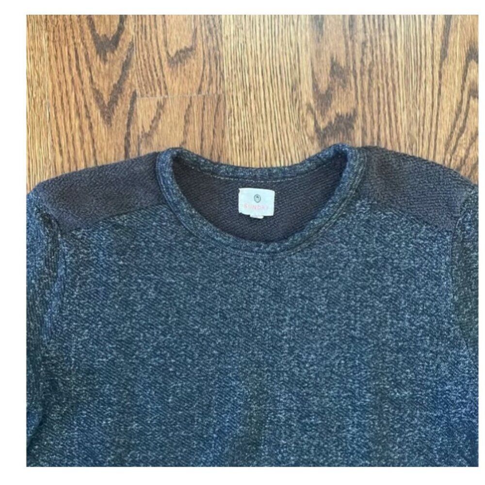 Sundry Dark Gray Heather Crewneck Pullover Sweatshirt - Size S (2) Cozy Shoulder - Picture 2 of 8